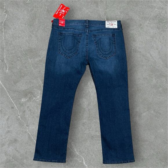 True Religion Ricky Relaxed Straight NWT 40Tag 43x30 SRP 159 Stretch Jeans Denim - Picture 2 of 12